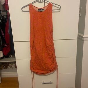Women's Orange Sleeveless Dress